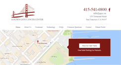 Desktop Screenshot of goldengatecancercenter.com