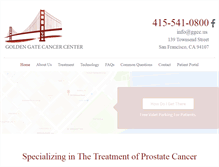 Tablet Screenshot of goldengatecancercenter.com